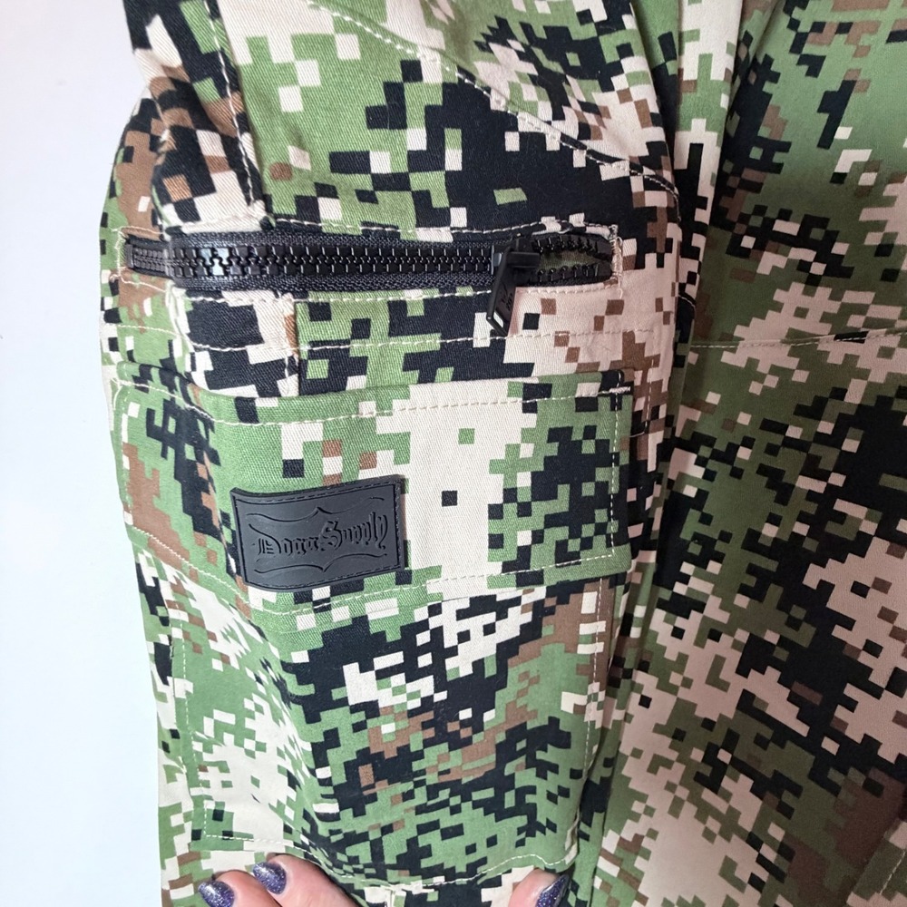 Dogg Supply Snoop Dogg Mens 2XL Digital Camo Cargo Pants Green Black Streetwear - Picture 10 of 10